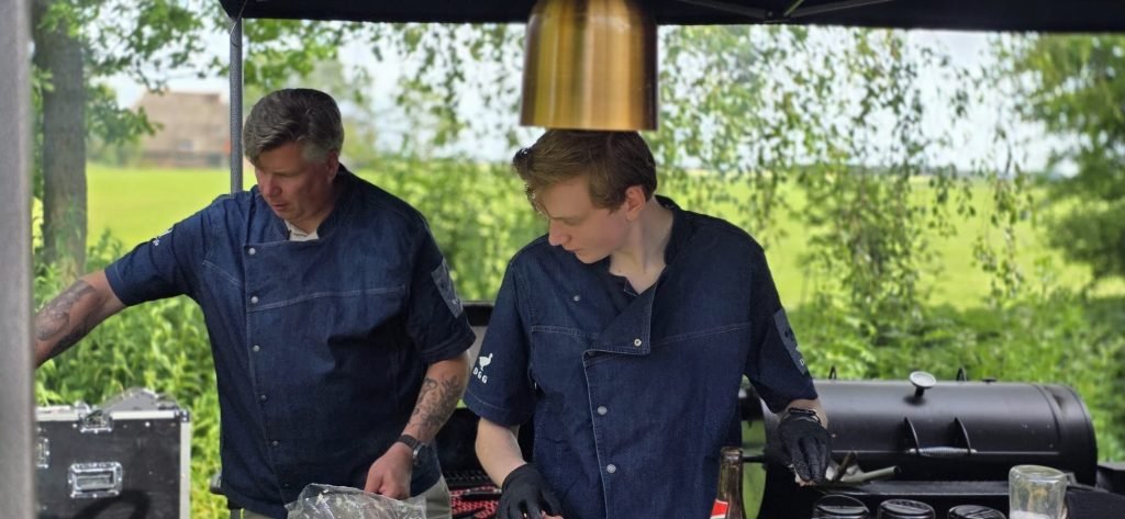 Live cooking BBQ catering